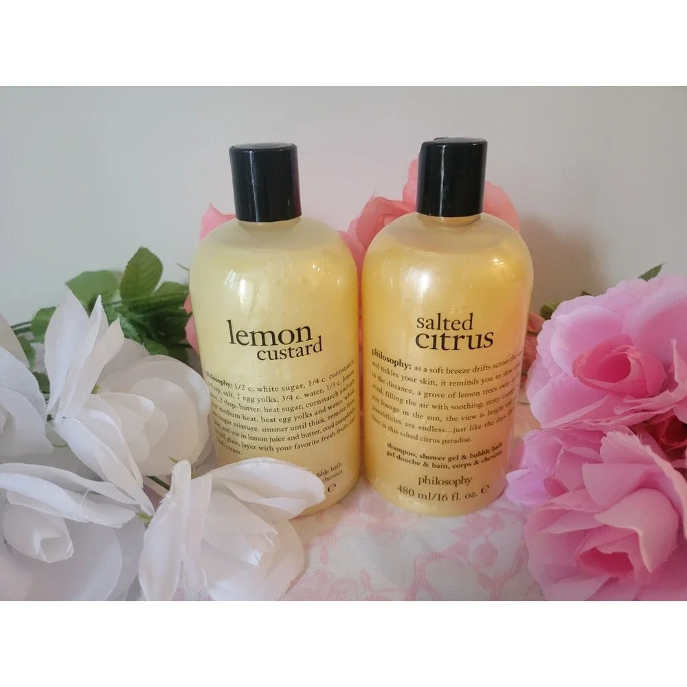 Philosophy Lemon Custard  & Salted Citrus 16oz 3-in-1 Shower Gel & More